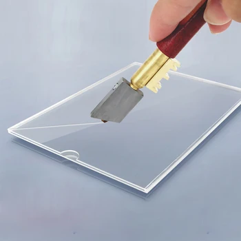 Utensile da taglio diamantato per vetro con coltello affilato per taglierina per vetro a diamante singolo da 17 mm portatile