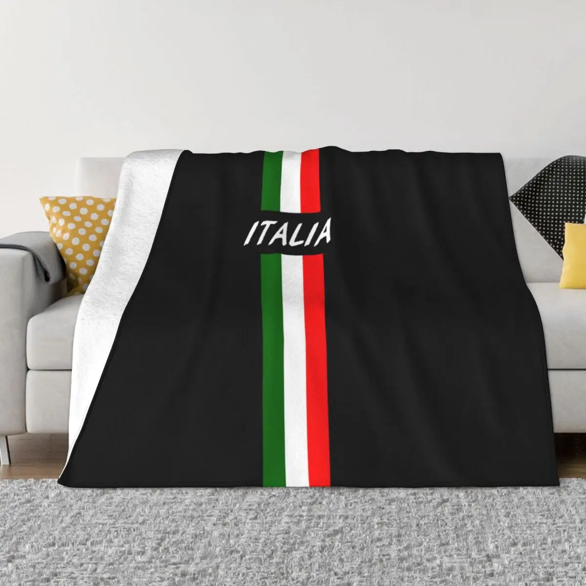 

Italy Flag Blankets Fleece Textile Decor Multifunction Warm Throw Blankets for Sofa Couch Bedspreads