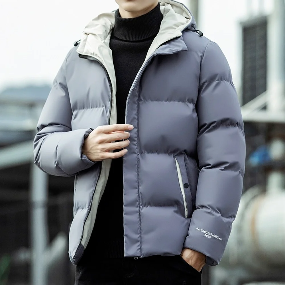 Parka Jacket Men With Hood Thicken Jacket Autumn Winter Jacket Puffer Men Warm Coat Fashion Clothing Cold Weather Coats Male