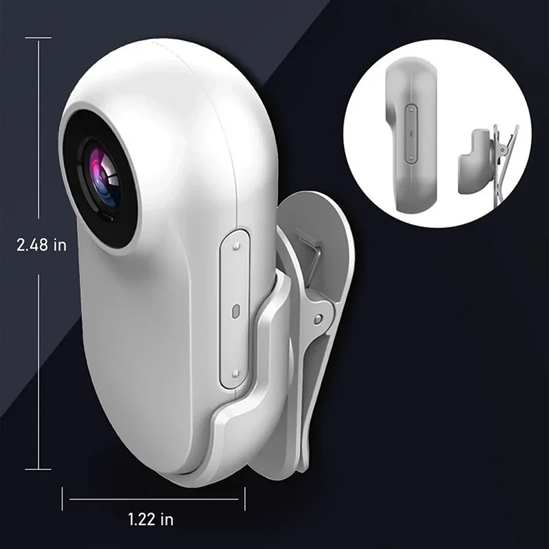 액션 샷 디지털 모션 카메라 엄지 카메라, HD 머리 착용 미니 휴대용 야외 스포츠 녹음기 자전거 헬멧 라이드 카메라