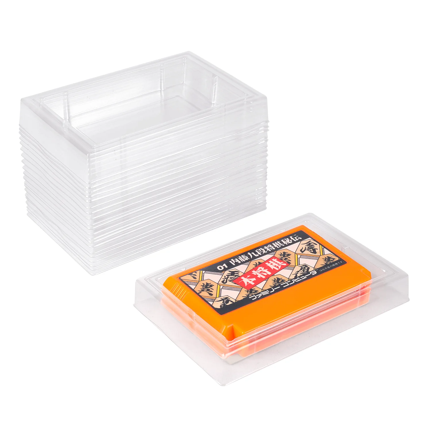 Clear Inlay Plástico Inserir Bandeja Interna para Nintendo Famicom Jogos Substituição Display Case fc