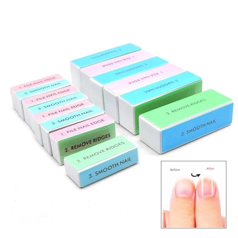 5 Pcs/Lot Nail Buffer Block Polish Sanding Nail File 4 Step Nail Art Tips Tool Colorful Sponge Files Buffering Tools Manicure 20 pcs lot mini pink nail buffer block nail art sanding files sponge pink manicure tips polishing manicure makeup art tools