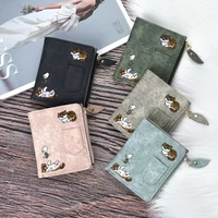 데님지갑 Denim Style Cat Embroidered Short Wallet Multi-Purpose Large Capacity Purse For Bag Shoulder Bag Cartera De Mezclilla 1
