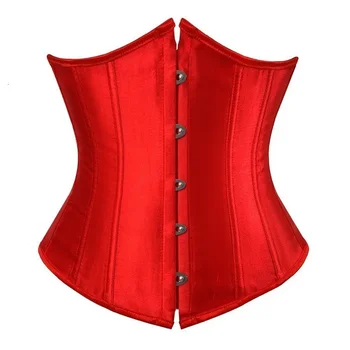 Underbust Corset Women Sexy Bustier Slimming Workout Shape Waist Trainer Girdles Cummerbunds Lace Up Corselet Lingerie Plus Size 4