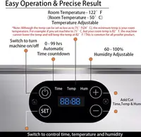 Electric Bread Dough Proofer Machine with Humidity and Temperature control Sourdough Bread Proofer Box Yogurt Maker Proofing 2