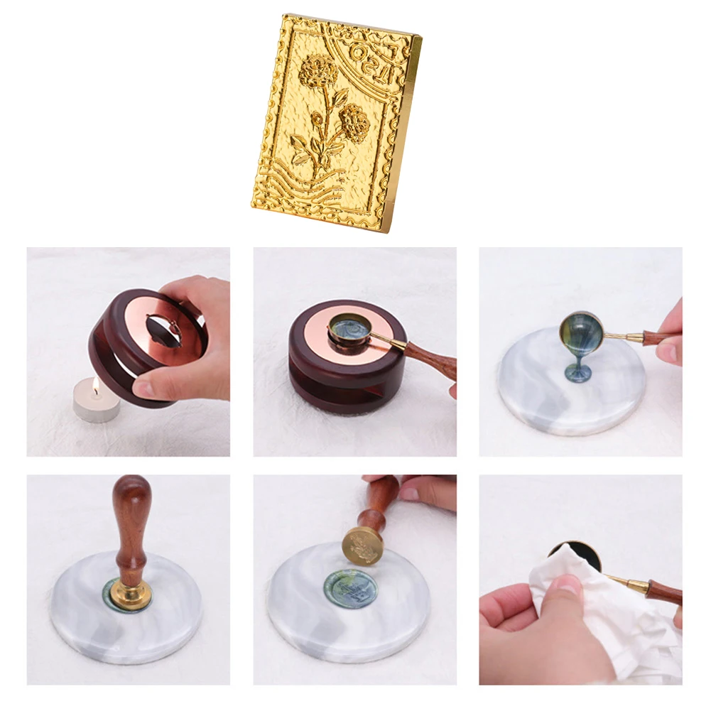 Special-shaped Stamps Print Head Classic Vintage Wax Sealing Head DIY Manual Account Invitation Envelope for Gift Scrapbooking