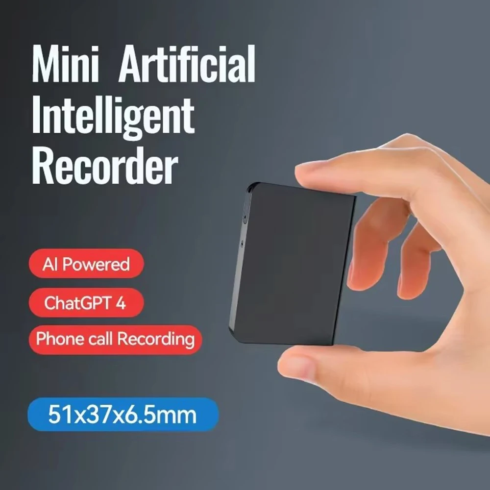 ChatGPT AI Powered Mini Voice Recorder Usb Flash Drive App Control Phone Call Dictaphone Transcribe Summarize Translator Mp3 voice recorder