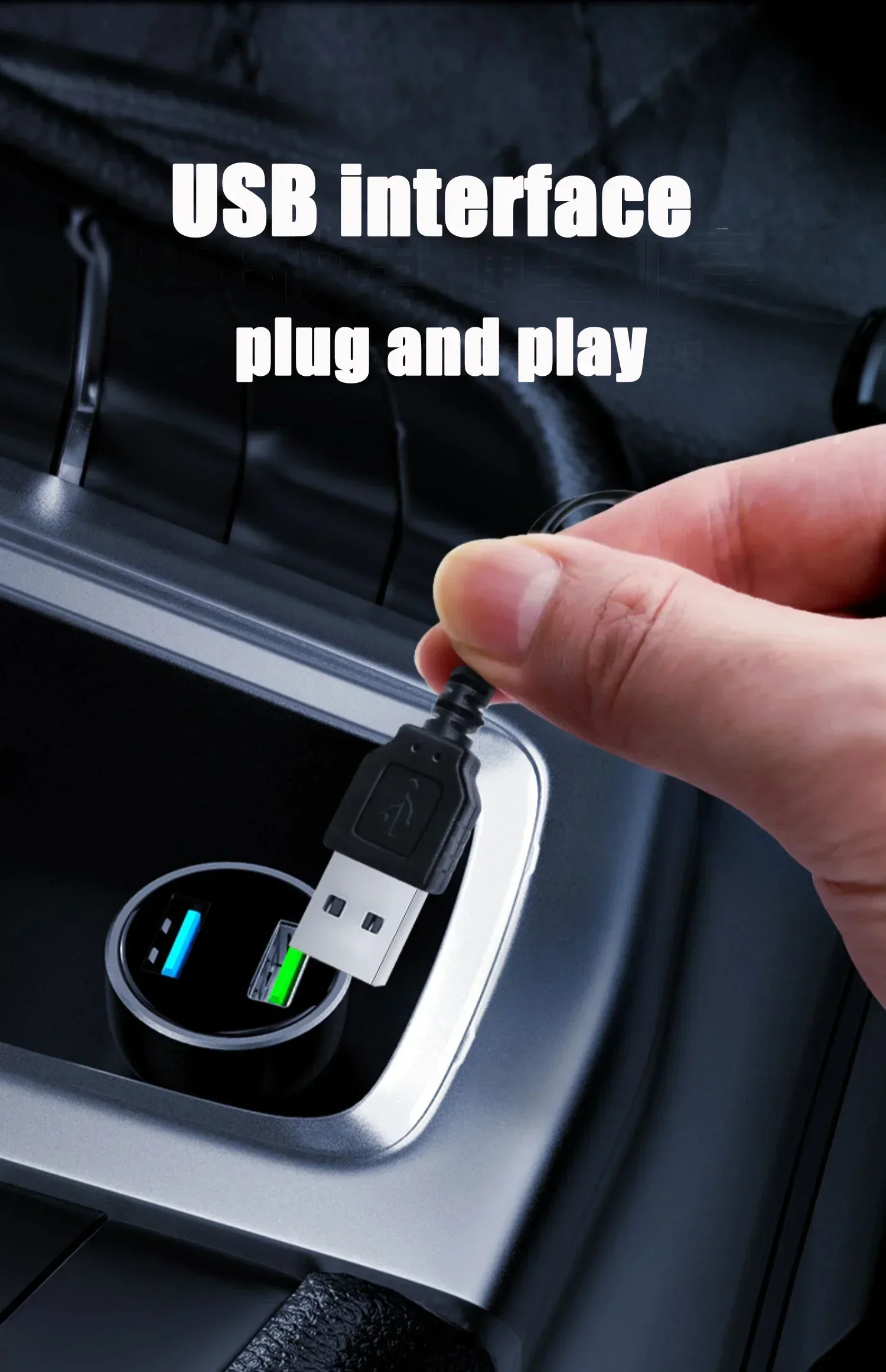 5M Car Interior Lighting LED Strip Decoration Garland Wire Rope Tube Line Flexible Neon Light With Cigarette Drive USB