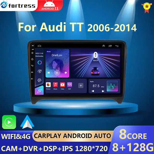 2Din Android 12 8+128G Car Radio Stereo For Audi TT MK2 8J 2006-2012 Audio  4G Lte DSP RDS Carplay Autoradio Multimedia Player - AliExpress