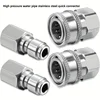 5000PSI High-Pressure Washer Accessories - 3/8" Stainless Steel Quick Connector for High-Pressure Water Pipes 5