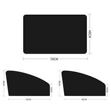  Magnetic Car Side Window Sunshade Cover Sun Visor Summer Protection Window Curtain Cover for Front Rear Black Auto Accessories 