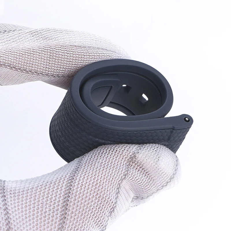 Waterproof Liquid Silicone Strap with Stainless Steel Buckle - Quick Release Replacement Watch Band