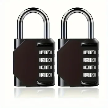 1pc/2pcs Combination Padlocks Lock Resettable 4-digit Padlock With Combination, Combo Lock For Toolbox School Employee Locker 1