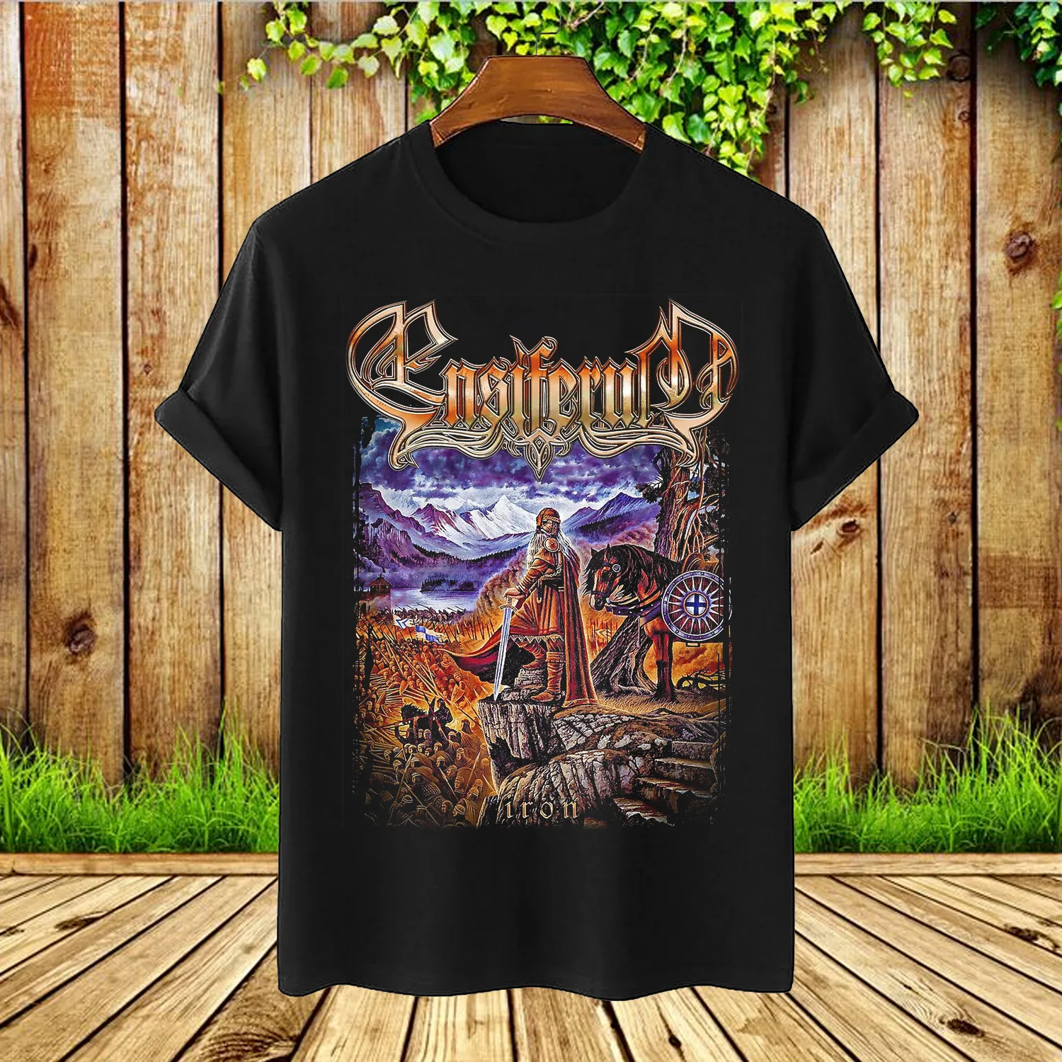 Новый енсифериум-Железный с коротким рукавом подарок для веера черная рубашка всех размеров QQ1121