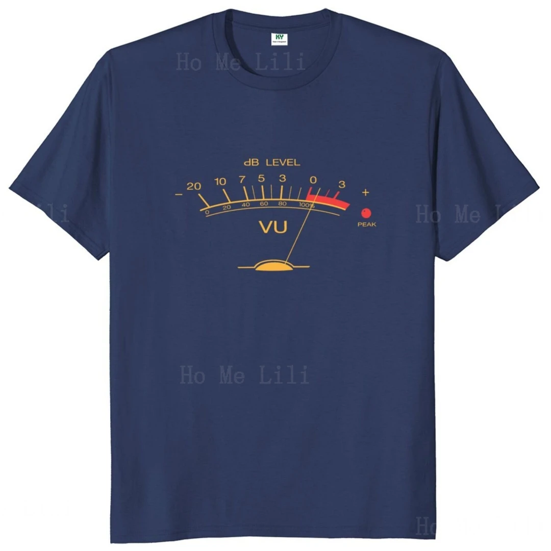 Magliette Per Uomo Volume Vu Meter Vintage Audio Engineer Studio Di Registrazione Gear Head Musicista Guitar Thirt Classic Traspirante