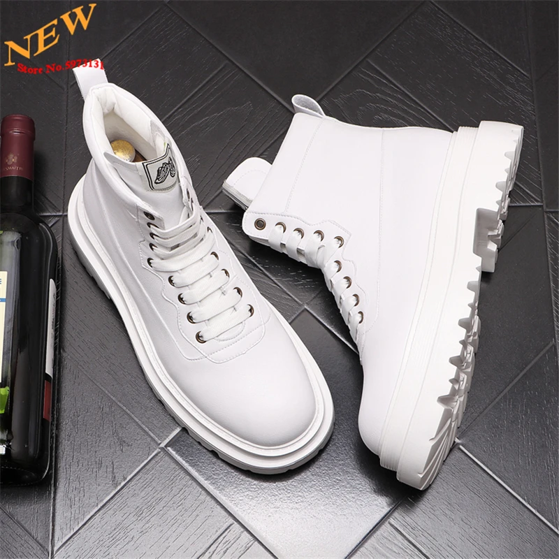 New Fashion Men boots  Hip Hop Motorcycle boots High tops Sneakers Casual Shoes ankle boots Zapatillas Hombre 3
