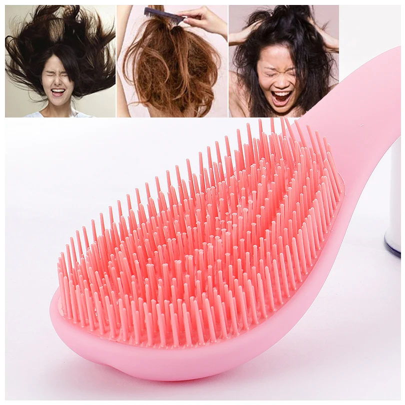 Anti Static Massage Hair Brush Scalp Hair Detangling Brush For Curly