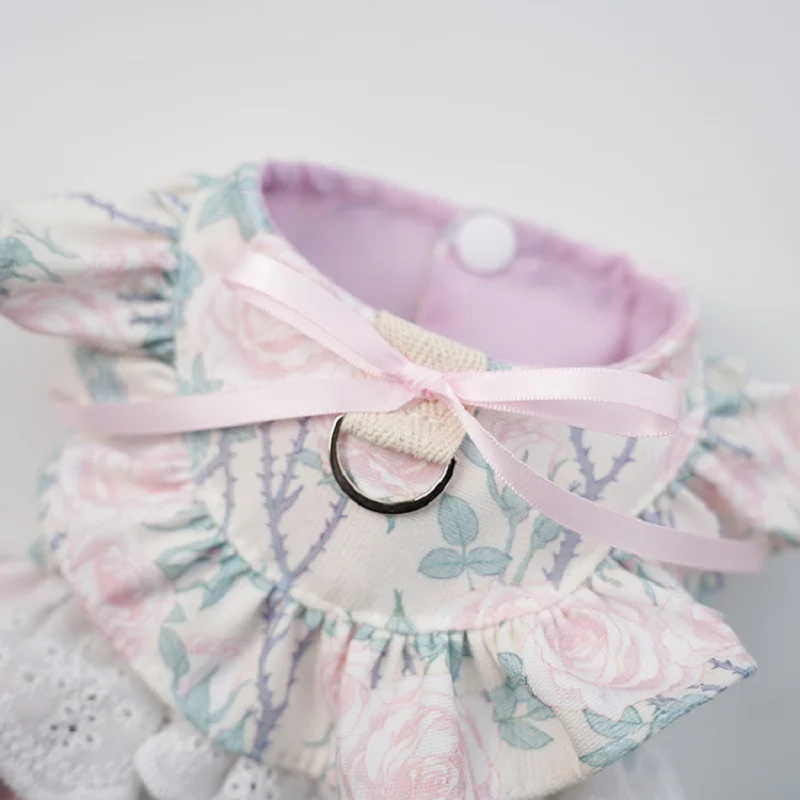 Spring-Summer Large Floral Dresses for Pet Dogs and Cats-Bichon Frise, Schnauzer, Corgi Outfits