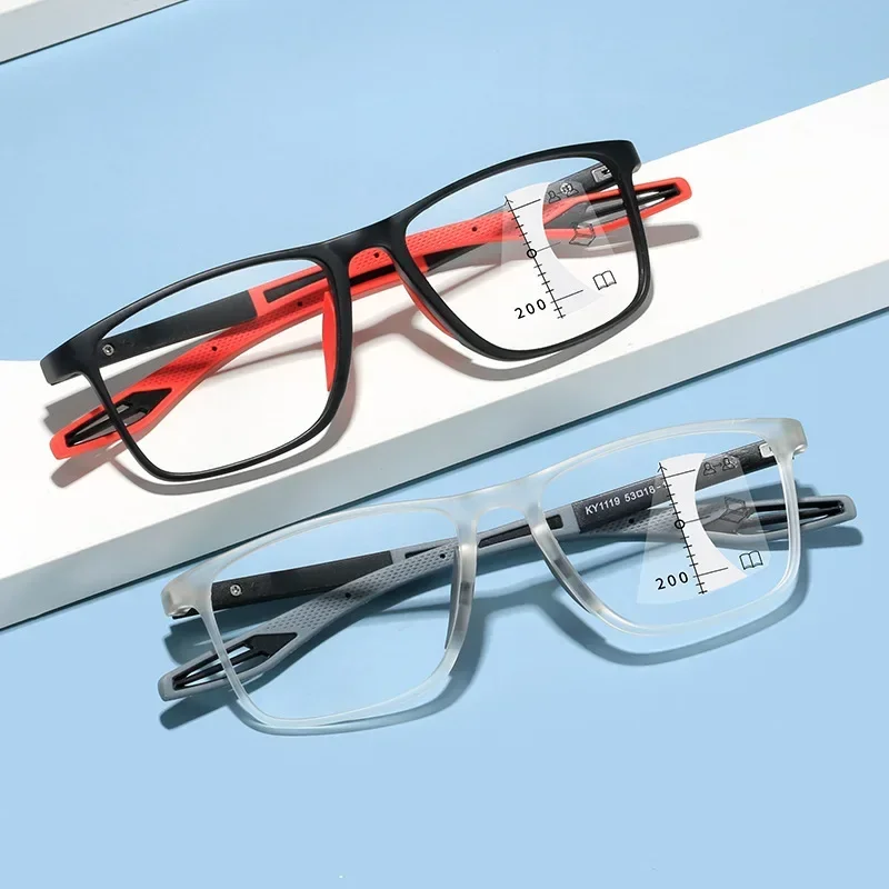 Smart Photochromic Presbyopia Glasses TR90 Sports Progressive Multifocal Reading Eyeglasses Finished Near Far Bifocal Eyewear 4