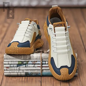2025 Autumn New Board Shoes for Men, Casual Fashion Single Shoes, Versatile Trendy Sports Shoes 1