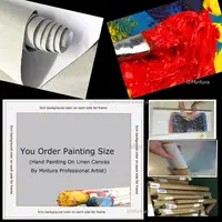 Mintura,Hand-Painted Abstract Canvas,Oil Paintings Modern Large Size 3 Pcs/Set Wall Arts Picture For Living Room,Home Decoration 6