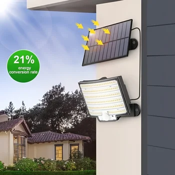 Solar Outdoor Lights - LED Motion Sensor Light with Remote Waterproof Security Flood Light for Patio Garage Porch Yard 2