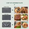 3-in-1 Waffle, Grill & Sandwich Maker, Panini Press Grill and Waffle Iron Set with Removable Non-Stick Plates 2