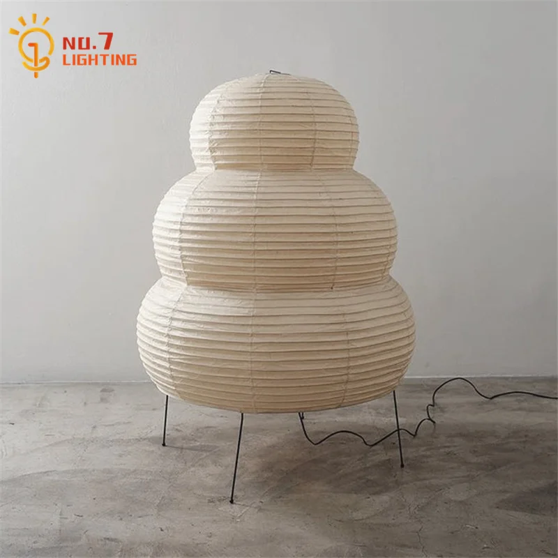 

Japanese Design Akari Noguchi Yong Table Lamp LED E27 Rice Paper Desk Lights for Living/Model Room Background Bedroom Cafe Study