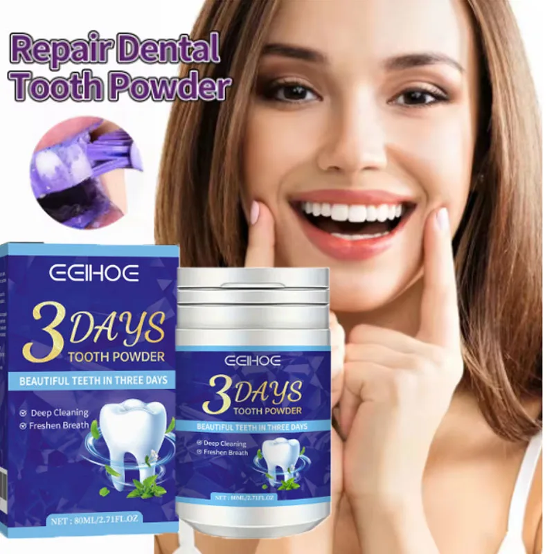 Teeth Cleaning Powder Whitening Smoke Coffee Tea Stain Remover Yellow Teeth Treatment Reduce Oral Odor Brightening Tooth Powder teeth whitening powder