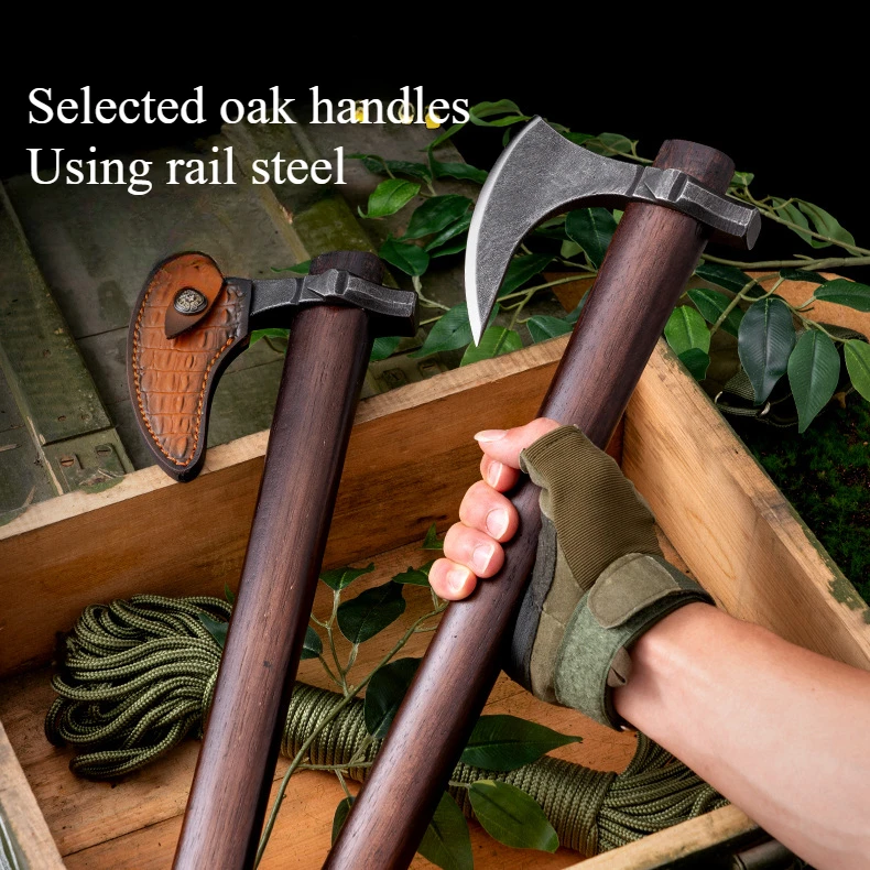 s Hand-forged Camping Axe Multi-functional Axe Chopping Firewood Tactical Camping Survival Open Mountain