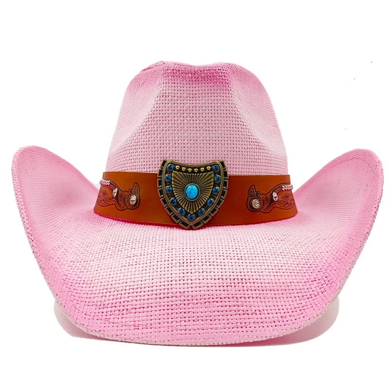 Schwarzer Cowboyhut mit silbernem Rand für Sommer, Outdoor, Reisen, Stern-Cowboyhut für Männer und Frauen, Retro-Gentleman-Dame, Sombrero Vaquero – Detail 20