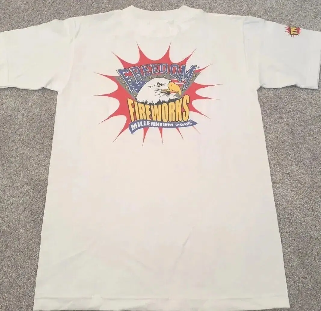 Vintage Nwot Freedom Fireworks Milleniun Fireworks Tnt T Shirt 2 Lati Y2K Small