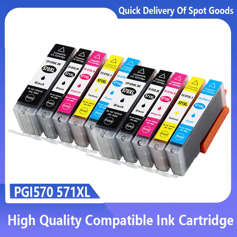 

For Canon PGI 570 CLI 571 PGI570 XL Ink Cartridge For Canon Pixma MG5750 MG5751 MG5752 MG6850 MG7750 MG6853 MG7753 printer