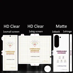 Oleophobic Hydrogel Matte Clear Back Protective Screen Film for Z Fold6 (Whole set)