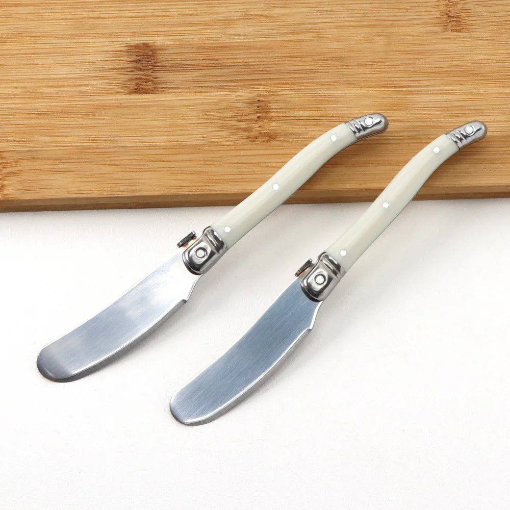 Butter Knife F2414 Stainless Steel Toast Cheese Jam Plastic Handle Cream Cheese Butter Knife Cake Scraper