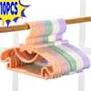 1-10Pcs Children Clothes Hanger Baby Clothing Organizer Display Hangers Plastic Kids Coats Windproof Holder Rack Closet Storage 1