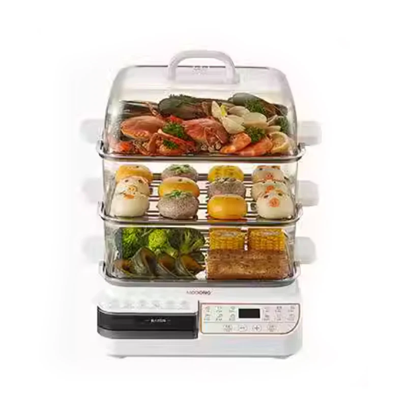 Three-layer Food Steamer Household Electric Bun Steamer Machine Large Capacity Eletrodomesticos De Cozinha Eletricos