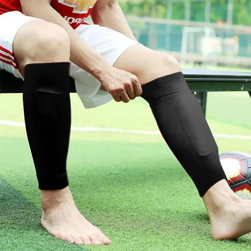 1 Pair Sports Soccer Shin Guard Pad Sleeve Sock For Adult Teens Children Leg Protective Support Football Compression Calf Sleeve,shin guard pads,soccer shin guards