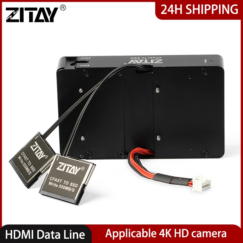

ZITAY Double CFast to SSD Adapter Dual CFast 2.0 to 2.5 SATAIII 4T SSD Memory Card Converter for Blackmagic URSA Mini 4K 4.6K