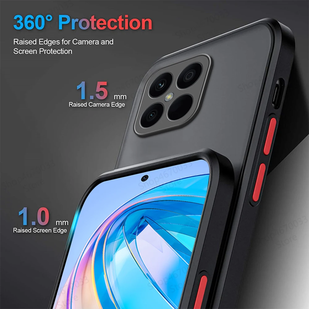 Shockproof Matte Armor Case with Lens Cover