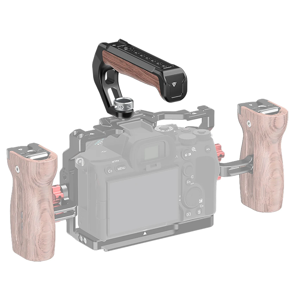 Camera Top Handle Handgrip 3/8 Arri Locating Hole Cold Shoe Mount Monitor Mic Nikon Canon Sony DSLR Camera Cage Rig camera handle grip,camera handle