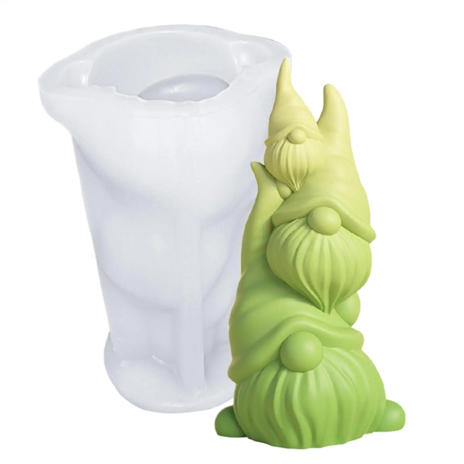 DIY Candle Silicone Mold 3D Gnome Christmas Handmade Gypsum Soap Cement Resin Molds Candle Making Supplies Festival Xmas Gift
