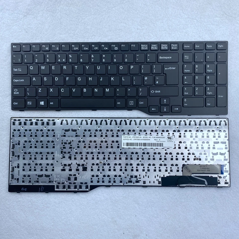 Teclado de Laptop gb para Fujistu E754 Lifebook E753 E756 E554 Série E556 com Layout Preto uk - Imagem 2