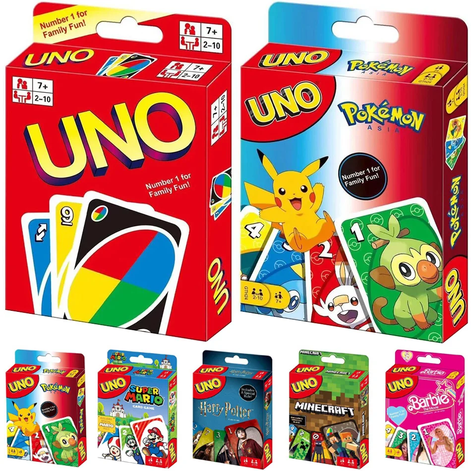 Board Games ONE FLIP! Board Games UNO Cards Harry Narutos Super Mario Christmas Card Table Game Playing for Adults Kid Birthday Gift Toy