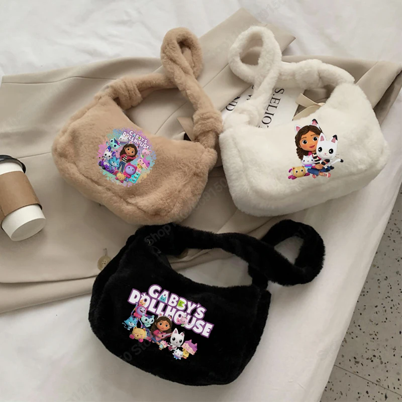 Gabby Dollhouses Ragazze Cartoon Peluche Borsa A Tracolla Bambini Anime Kawaii Mini Borsa Bambini Casual Carino Accessori Regali Di Moda