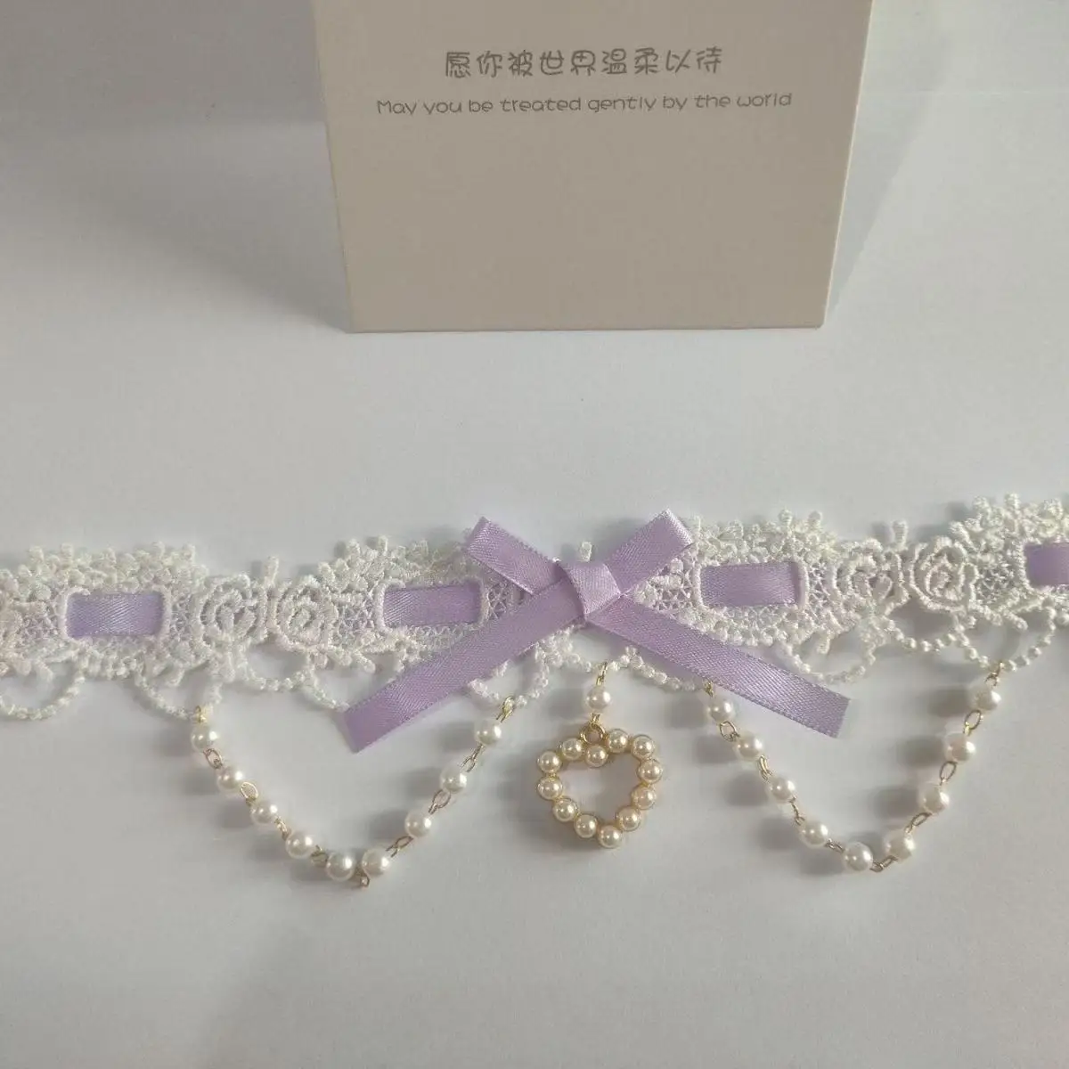 Elegant Pearl Lace Bowknot Choker Necklace for Women - Romantic Cute Style Jewelry
