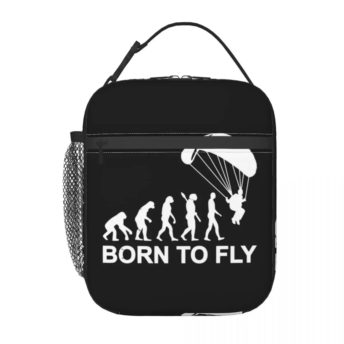 

Born To Fly Thermal Insulated Lunch Bag Women Flight Pilot Portable Lunch Tote for Outdoor Picnic Storage Food Box