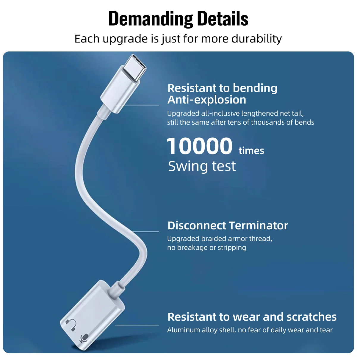 USB C to Lightning Headphone Audio Adapter Cable