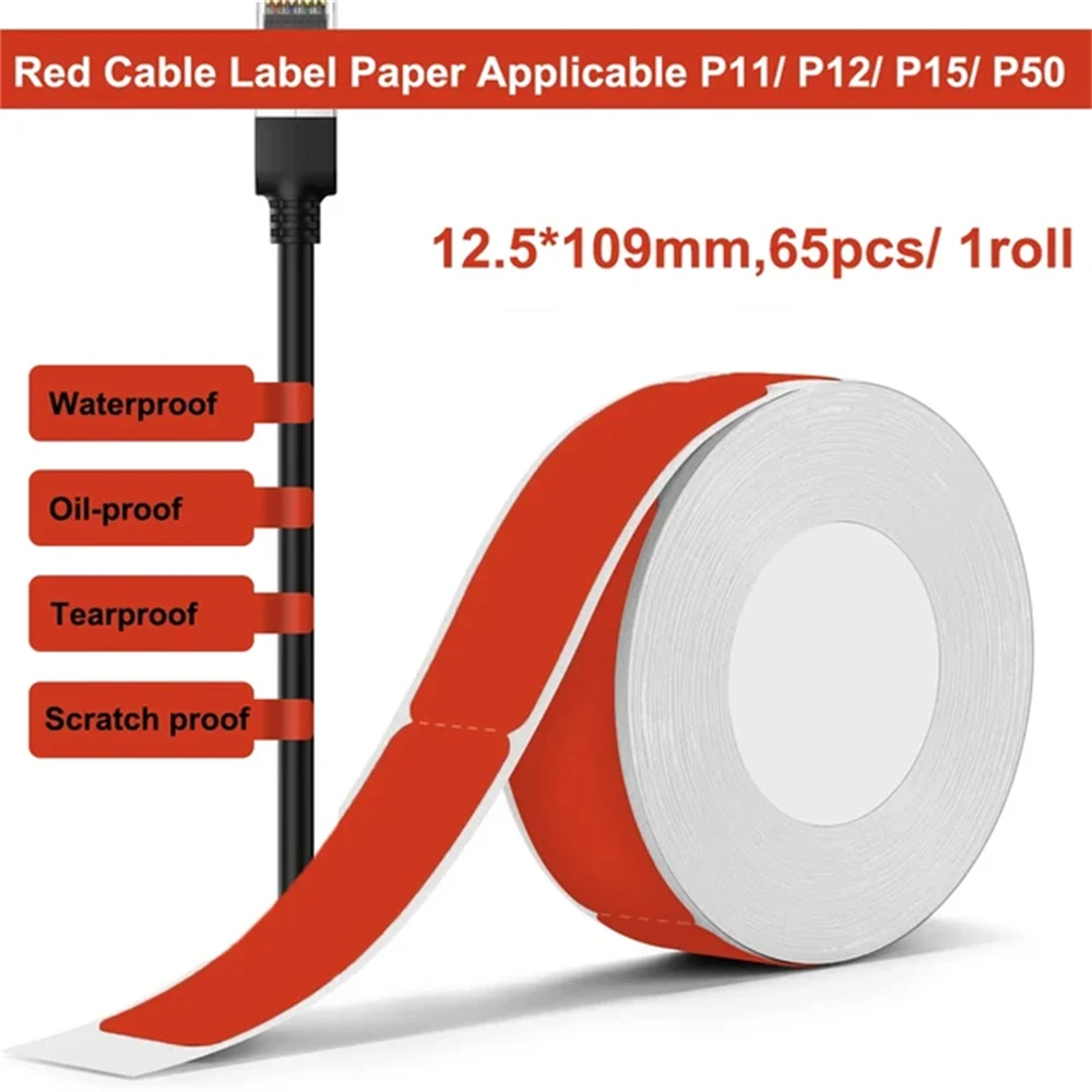 Cable labels-red