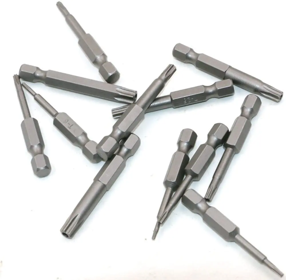 12 Pcs Torx Bit Set 50mm Magnetic Tamper Resistant Star Bits T5-T40 Screwdriver Wrench Drill Bit Set screwdriver set